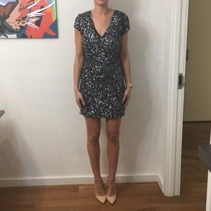 Parker cluster beaded dress